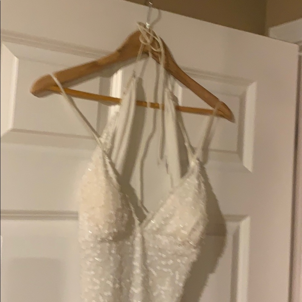 Breathtaking white beaded dress!